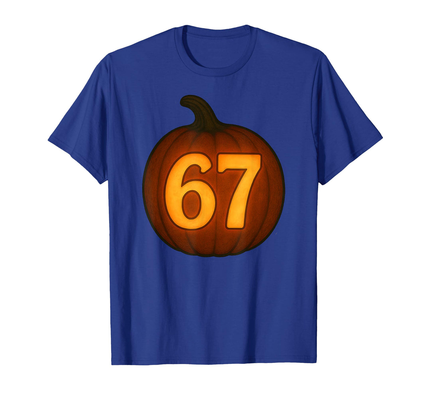 Six Seven Pumpkin 6 7 Glowing Halloween Jack-oβ-Lantern T-Shirt