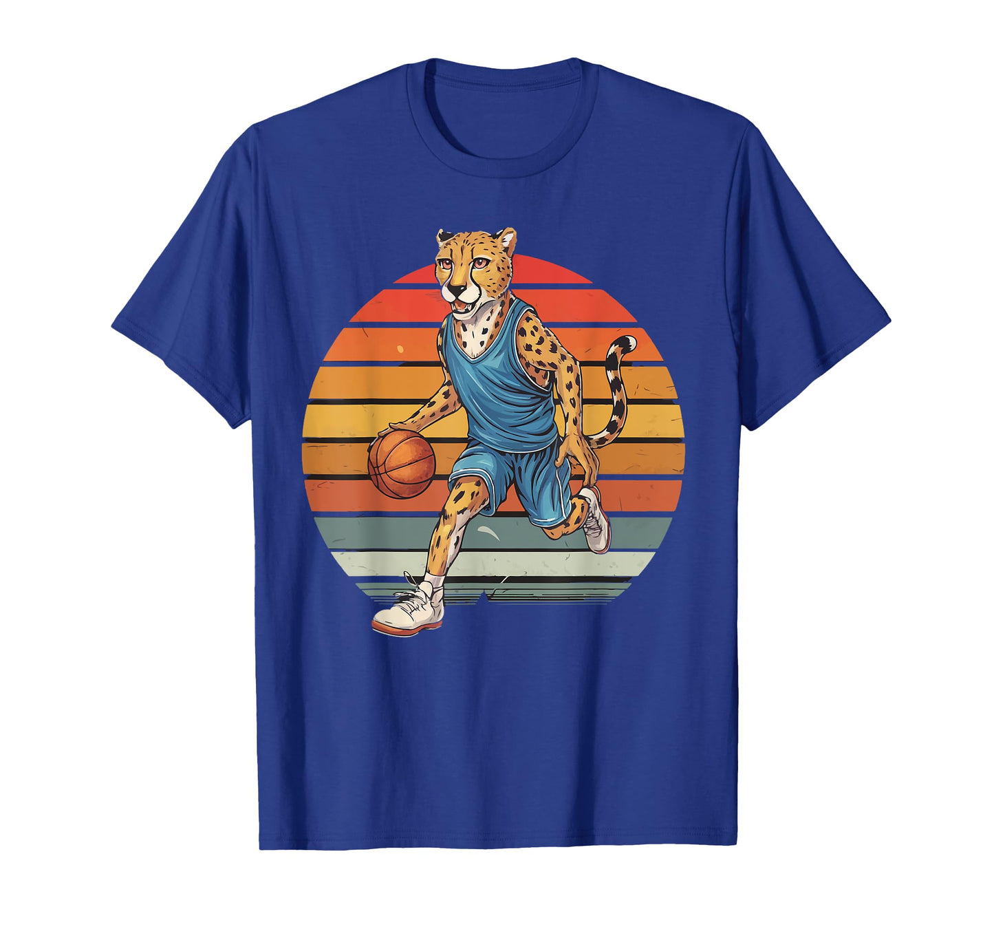 Vintage cheetah Playing Basketball cheetah lovers basketball T-Shirt