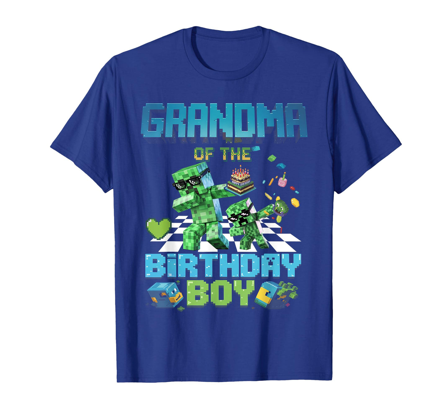 Grandma of the Birthday Boy Funny Brick Games Shirt Mens Boy T-Shirt