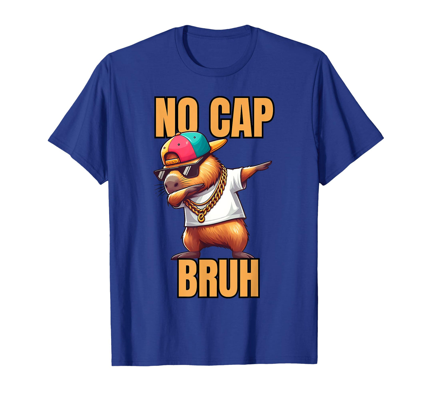 Animal Cool Capybara No Cap Bruh Gamer T-Shirt