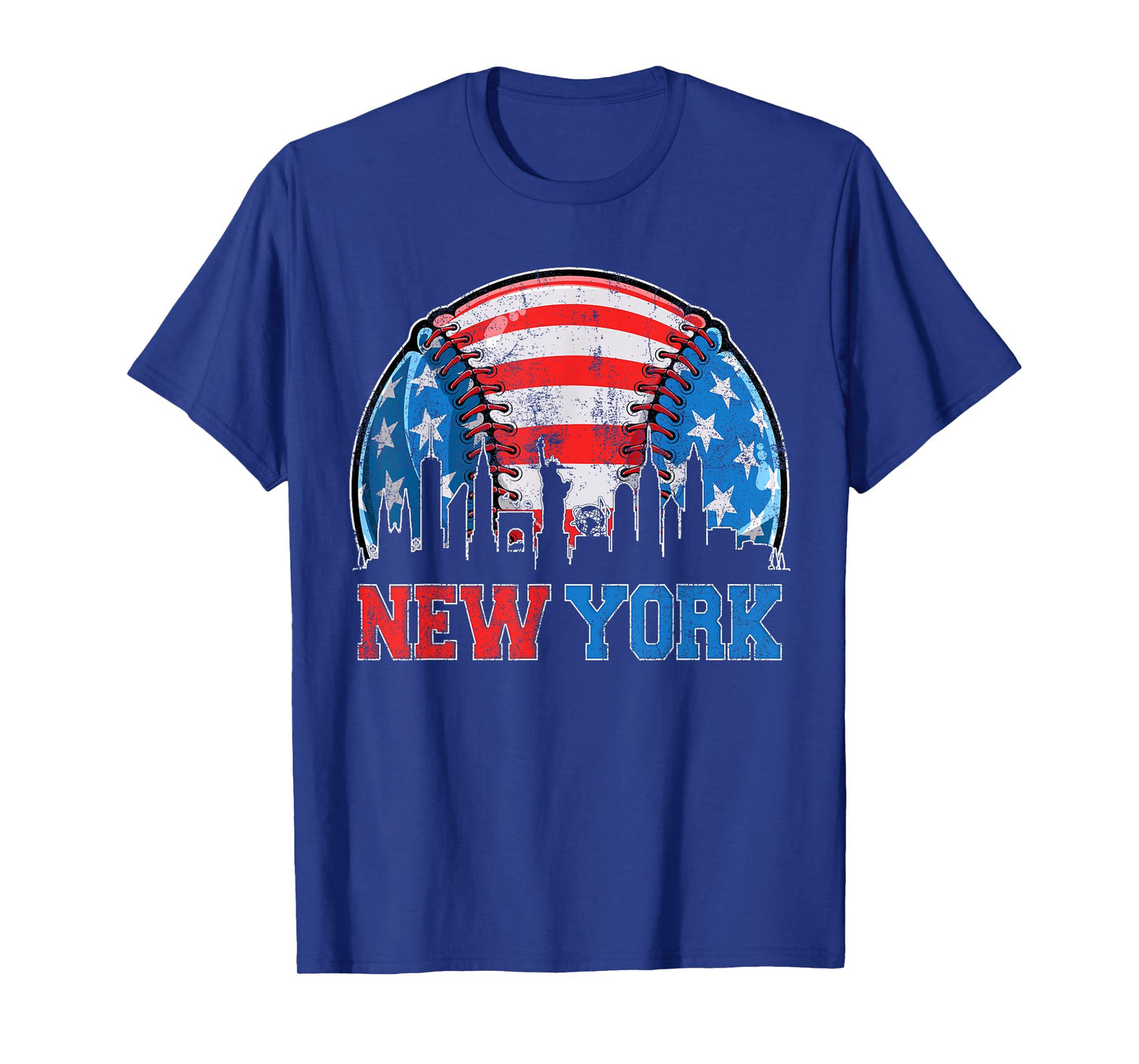 New York NY Skyline Baseball Vintage Met At Gameday T-Shirt