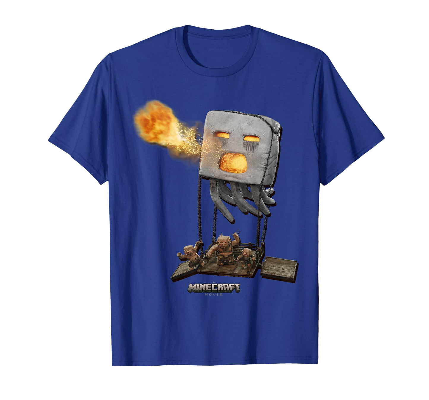 A Minecraft Movie Piglins & Ghast Attacking T-Shirt