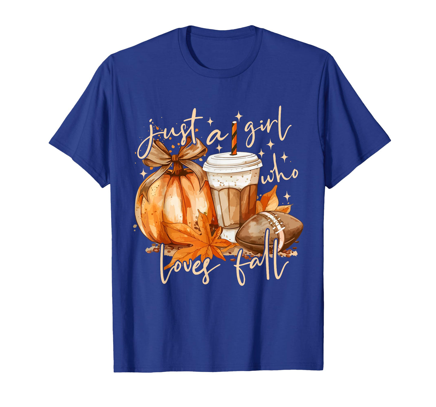 Just A Girl Who Loves Fall Pumpkin Cozy Autumn T-Shirt