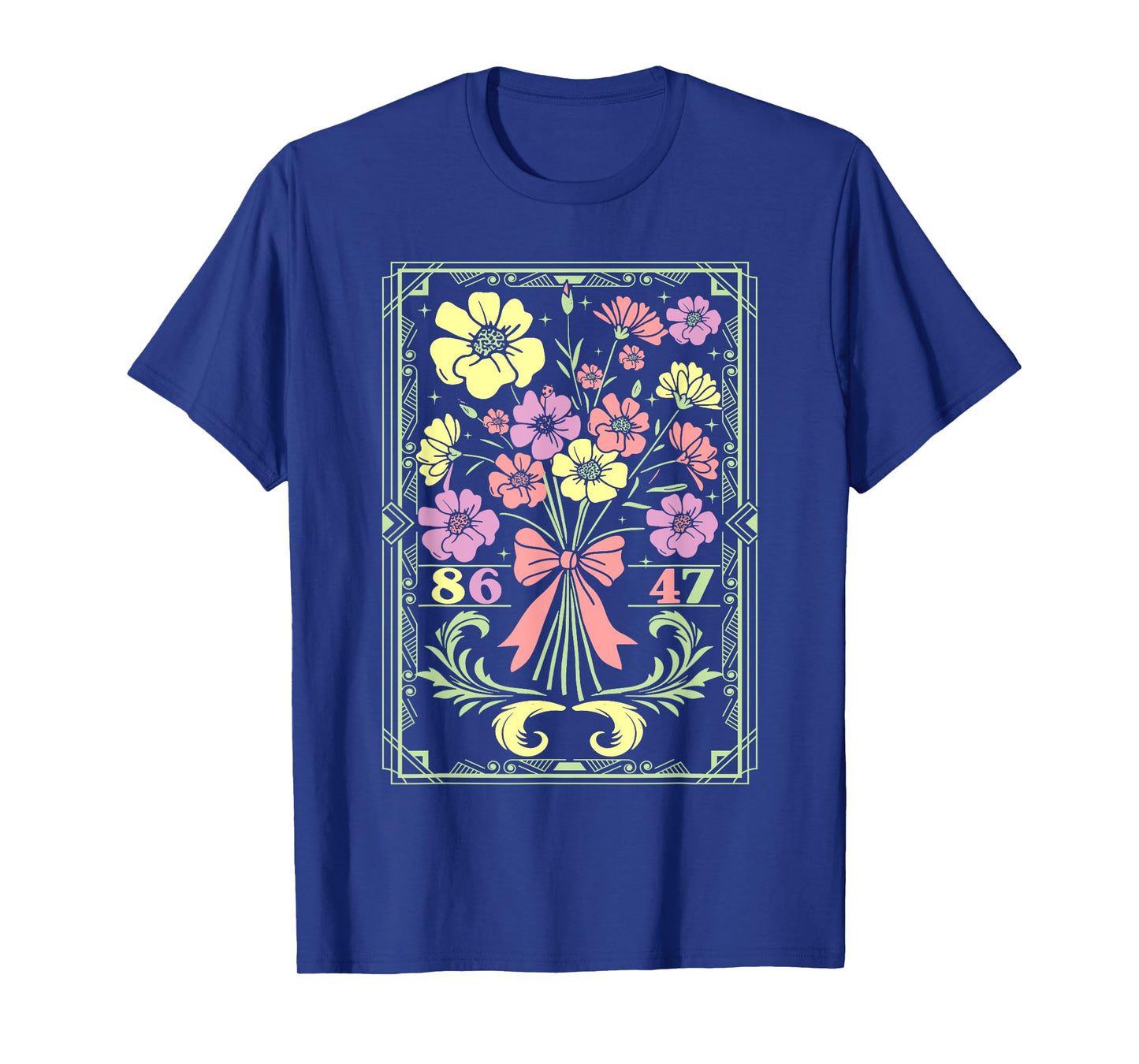 Vintage 86 47 Anti-Trump Flower President T-Shirt