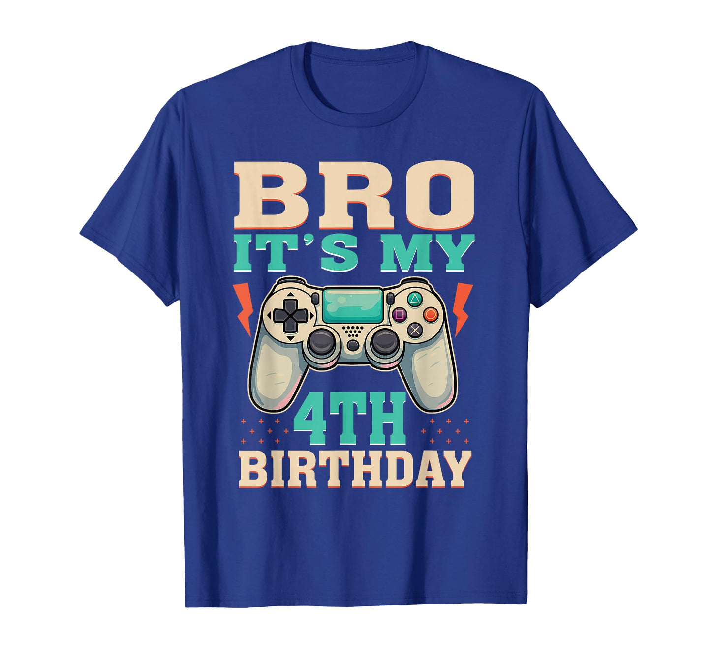 Bro It's My 4th Birthday 4 Year Old Video Game Theme T-Shirt