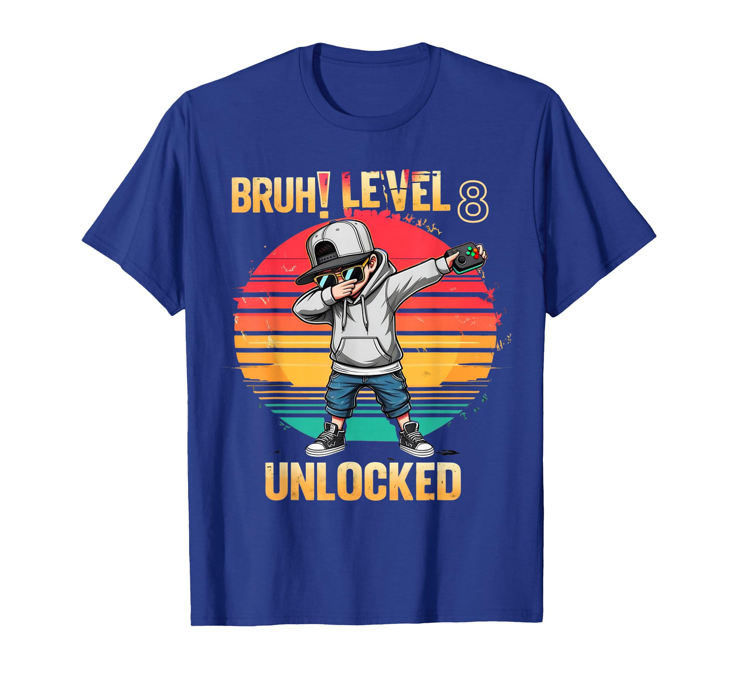 Awesome 8th Birthday Video Game Bruh Level Unlocked T-Shirt