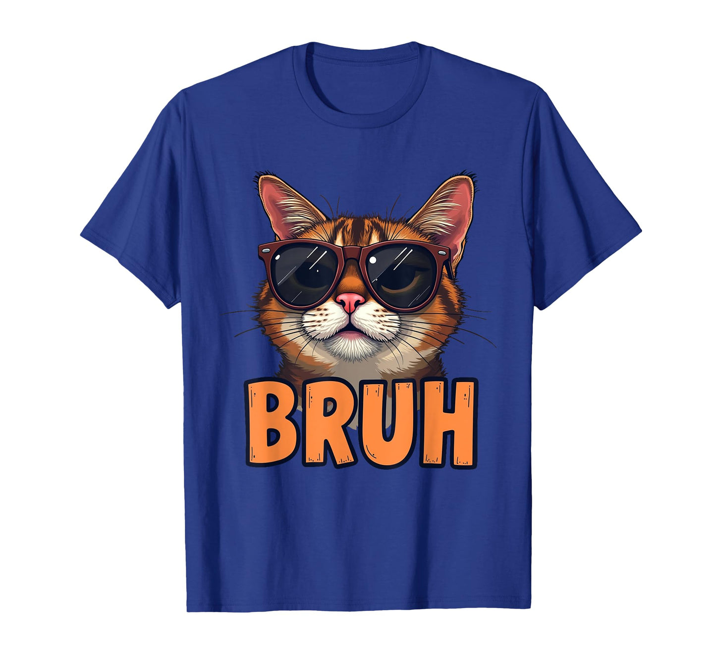 Meme saying Cat BRUH sunglasses for kids Men teens T-Shirt
