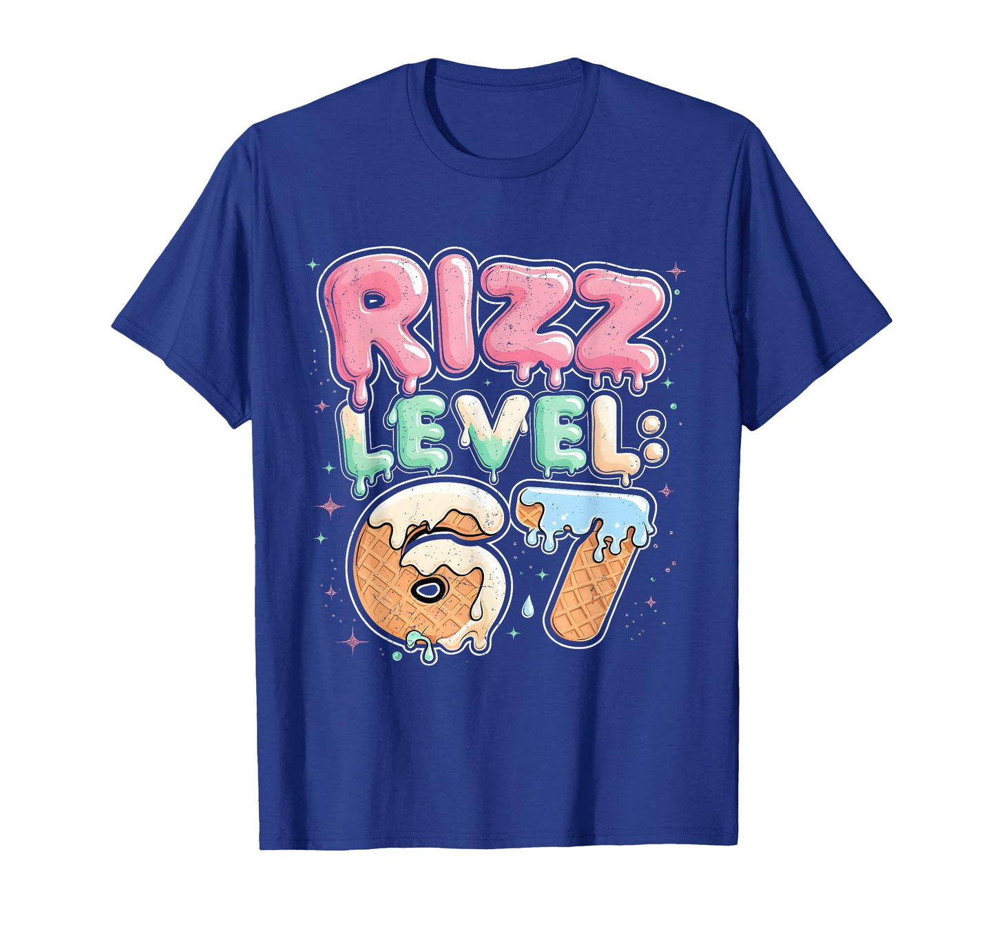 67 Ice Cream Drip Cool Meme Six Seven Gen Alpha Slang T-Shirt