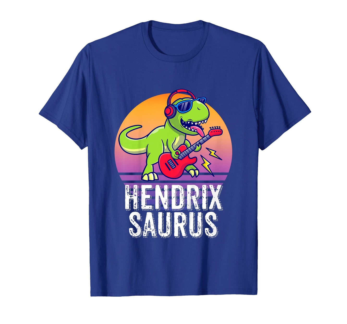 Hendrixsaurus - Gift for Hendrix T-Shirt: Girls X-Small, Black, Cartoon, Birthday, Dinosaur-Themed Children's T-Shirt