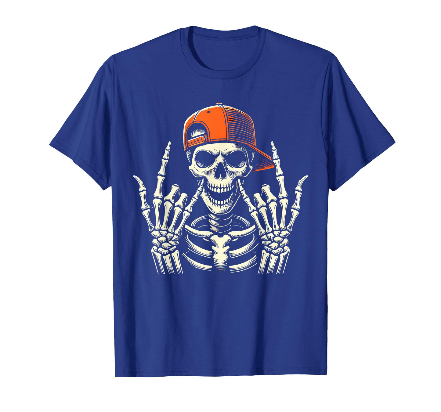 Rocker Skeleton Skater Cool Halloween T-Shirt