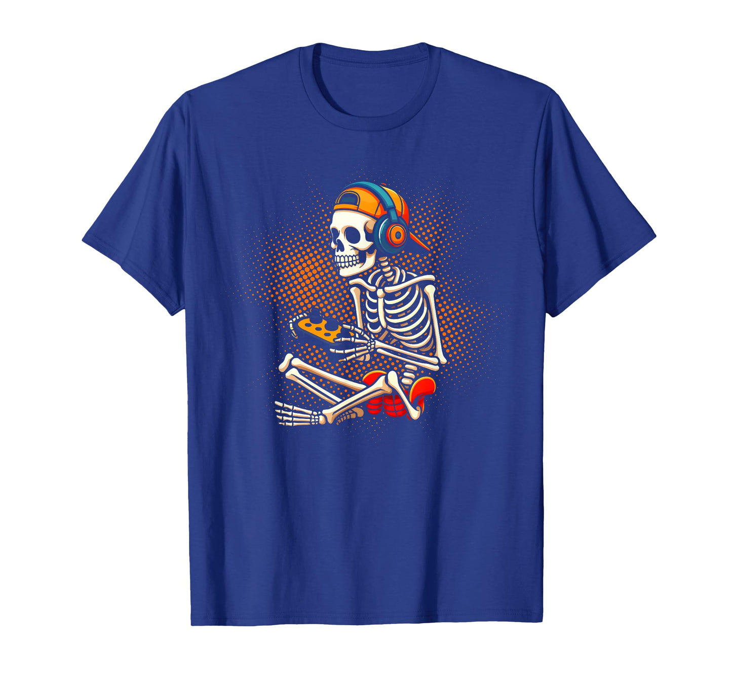 Funny Gaming Hallowen Skeleton Gamer Video Kids Boys T-Shirt