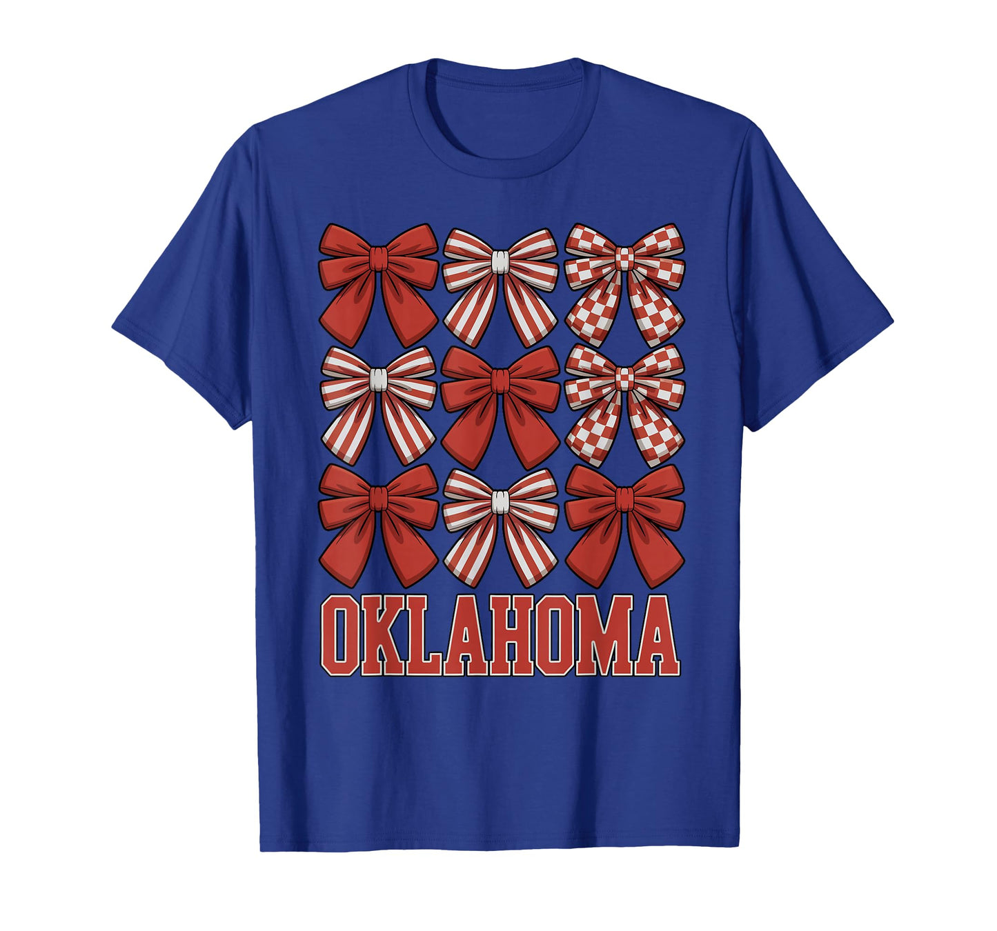 Oklahoma OK Women Toddler Girls Coquette Bow State Pride T-Shirt