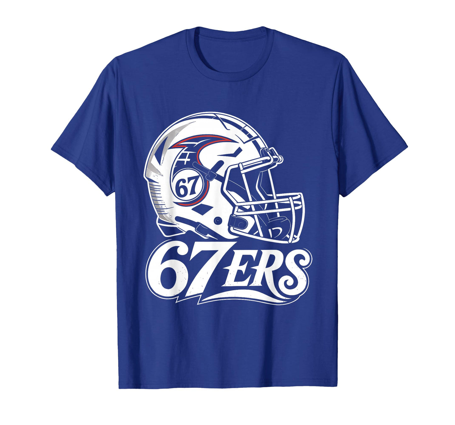 67ERS Helmet Design β Six Seven Athletics Retro Logo T-Shirt