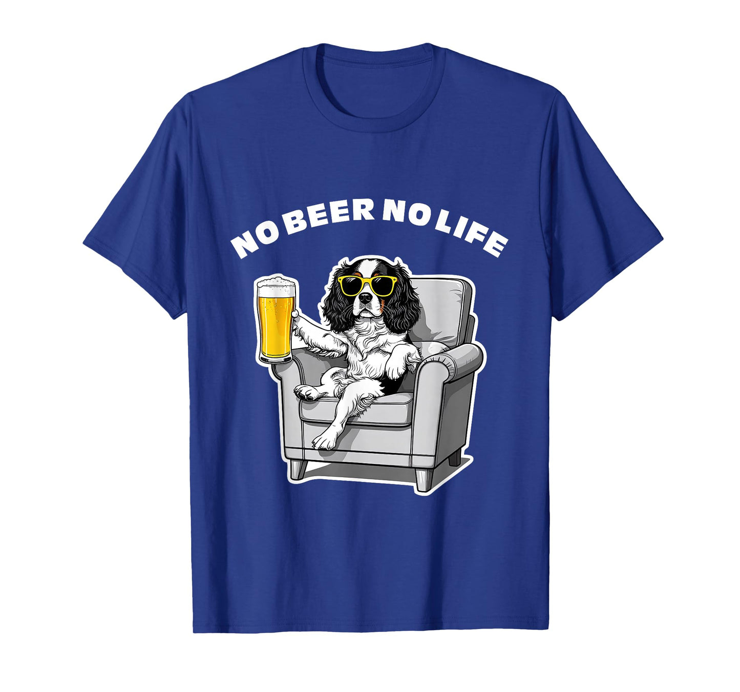 No Beer No Life Cavalier King Charles Spaniel Funny Dog with T-Shirt