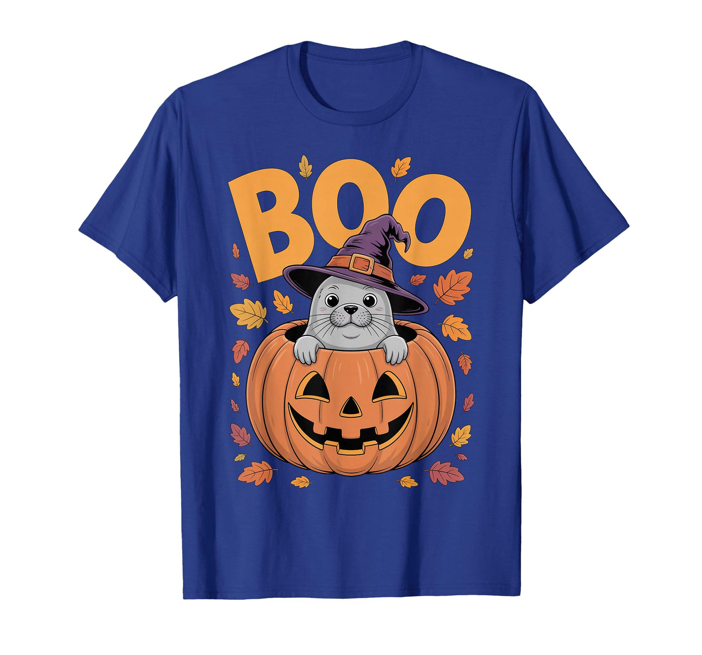 Seal Costume on Pumpkin Halloween Seal T-Shirt