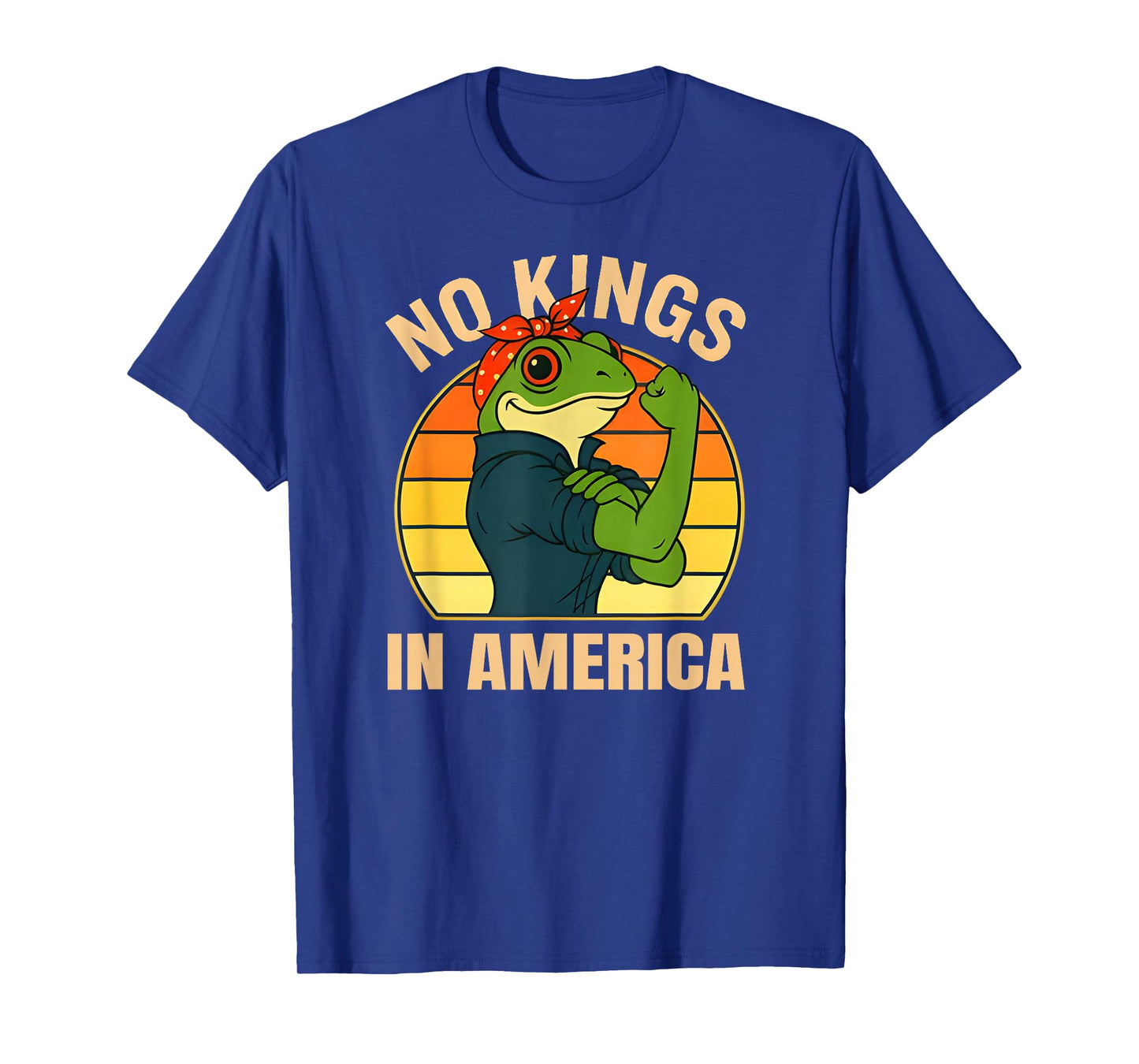 Retro Frog No Kings in America Shirt Girl Women T-Shirt