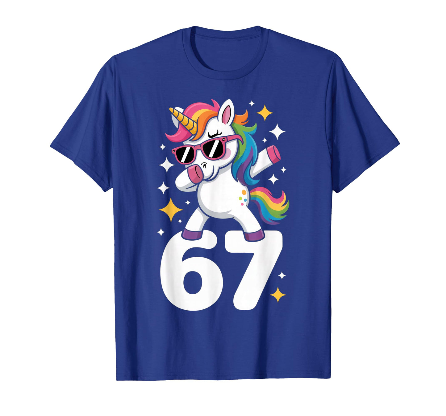 67 Unicorn Dabbing Six Seven Meme Funny T-Shirt