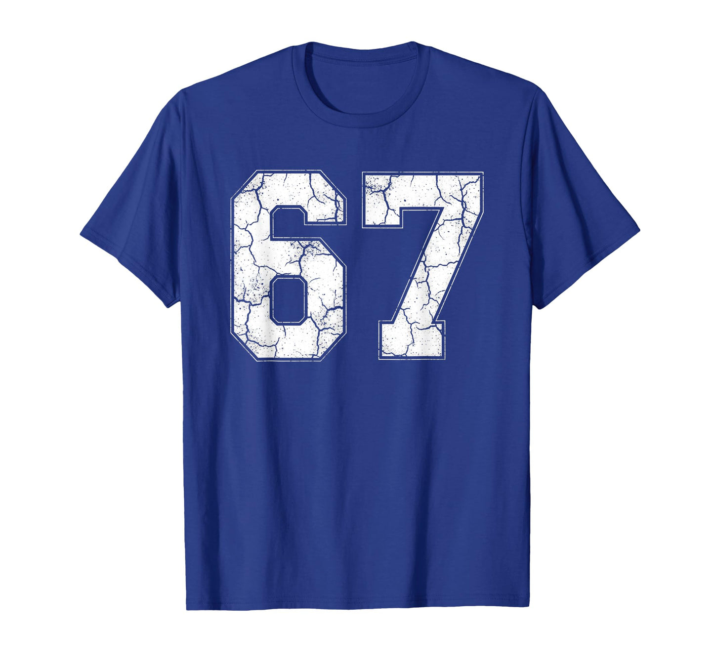 Distressed Number 67 Jersey Player Six Seven Meme T-Shirt