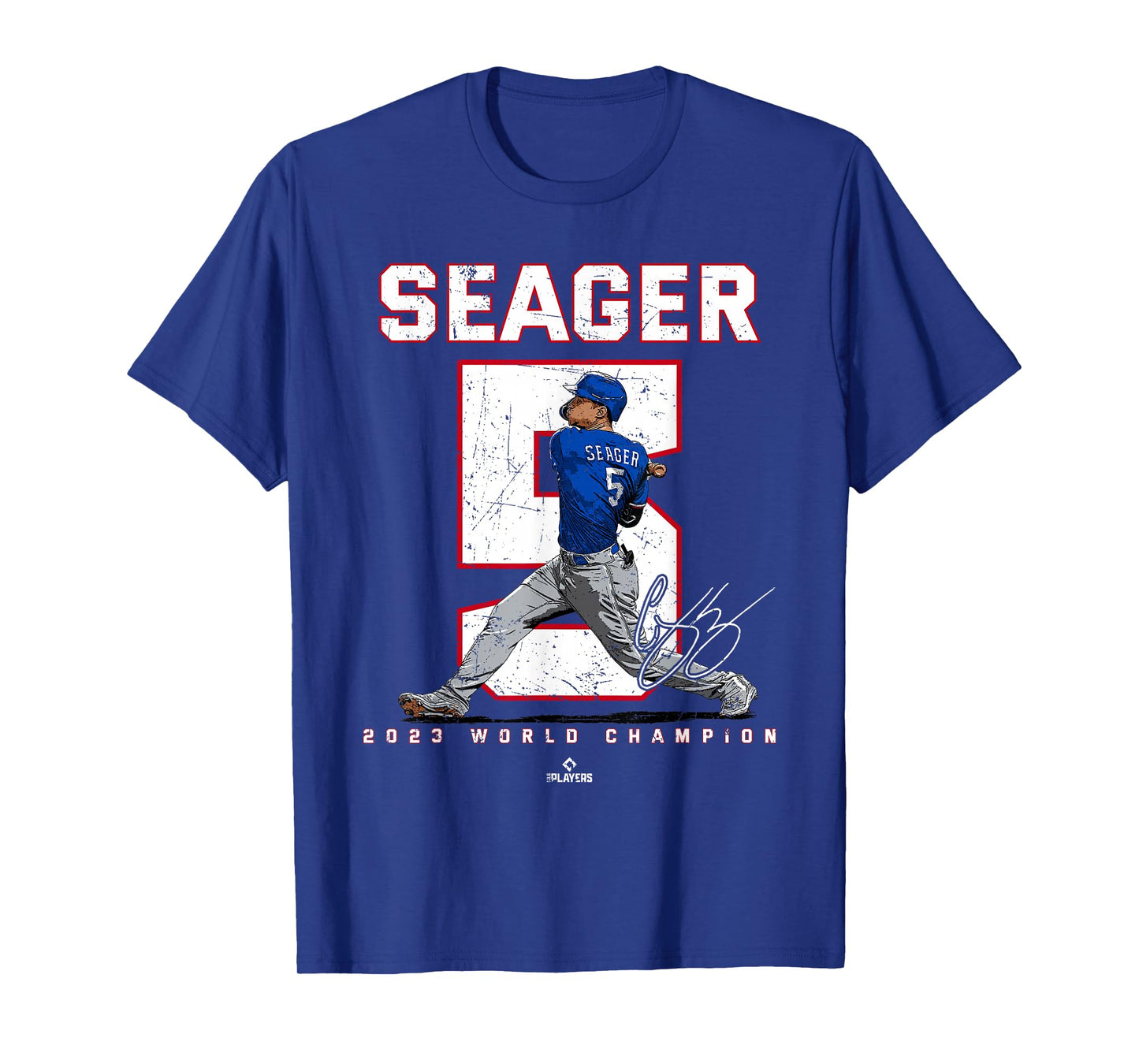 Player Number 2023 World Champion Corey Seager Texas MLBPA T-Shirt
