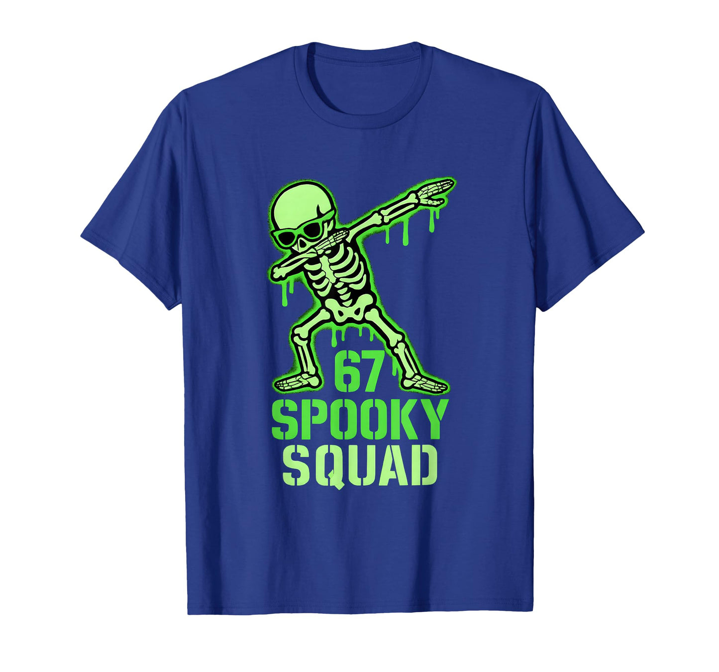 67 Meme Halloween Skeleton 6 7 Brainrot Six Seven Kids Boys T-Shirt