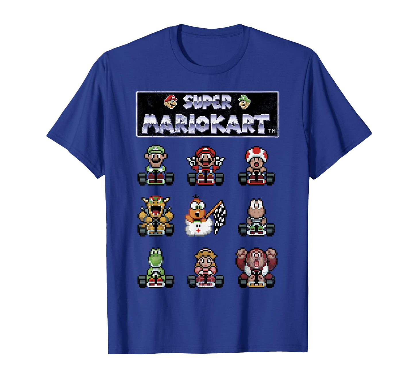 Mario Kart 8-bit Group Racers Retro Graphic T-Shirt T-Shirt