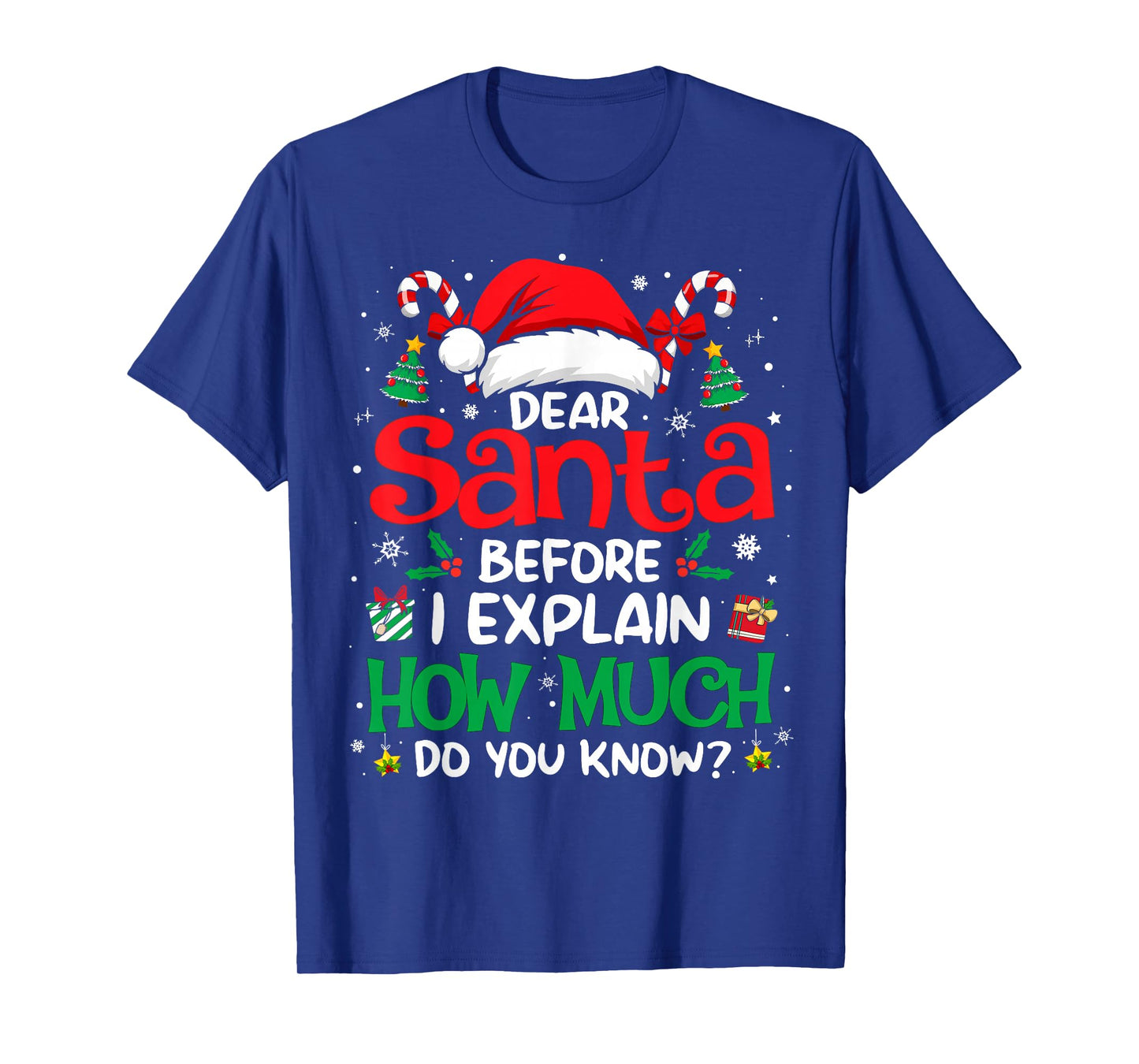 Dear Santa I Can Explain Funny Christmas Men Women Kids T-Shirt