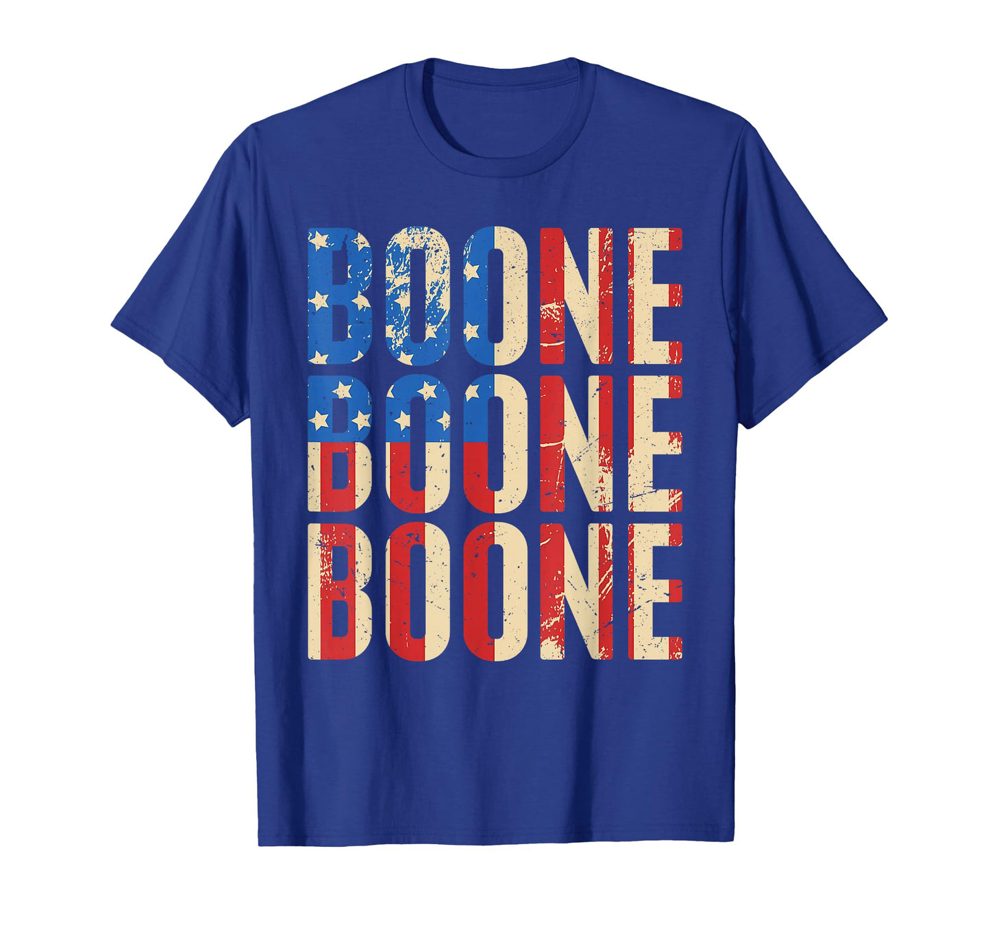 Boone Family Name I Love Boone Personalized Vintage US Flag T-Shirt