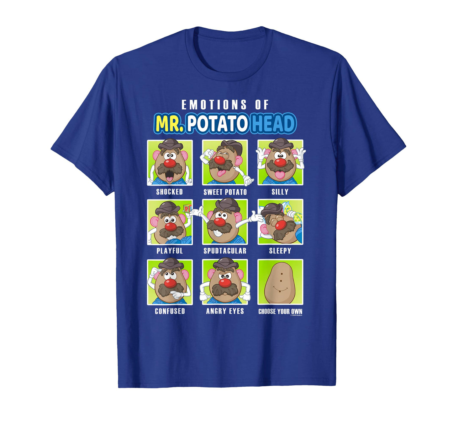 Mr. Potato Head Emotions Color Retro Box Up Faces T-Shirt