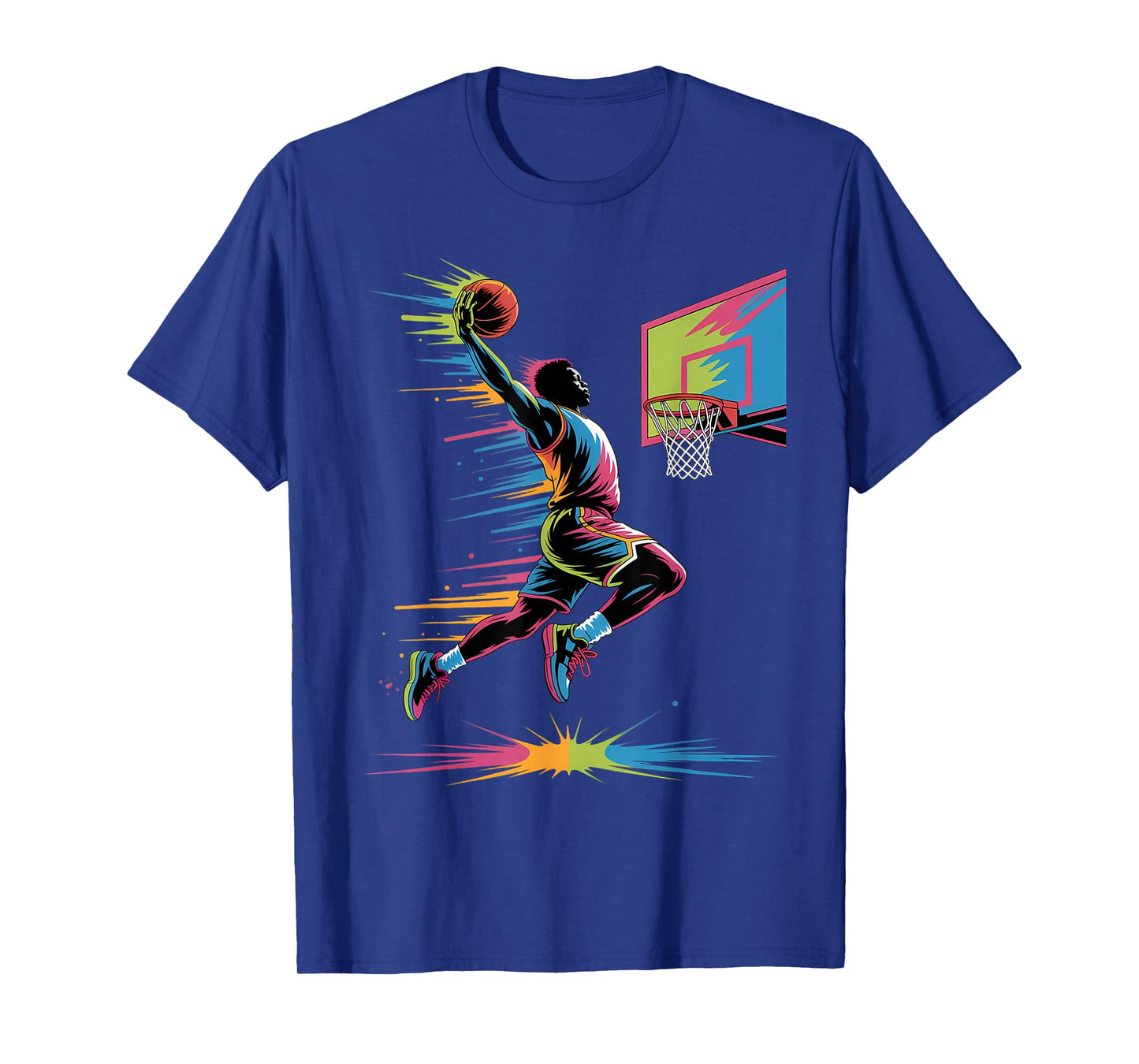 Urban Slam Dunk Art | Abstract Drip Basketball Graphic Only T-Shirt