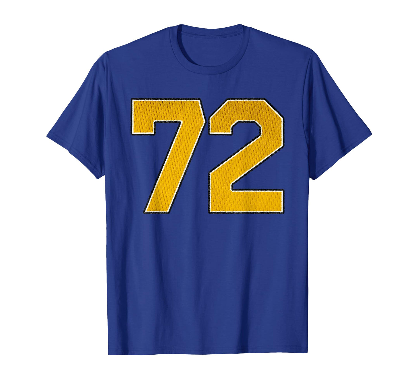 Gold Number 72 Athlete Sports Jersey Supporter Fanwear T-Shirt