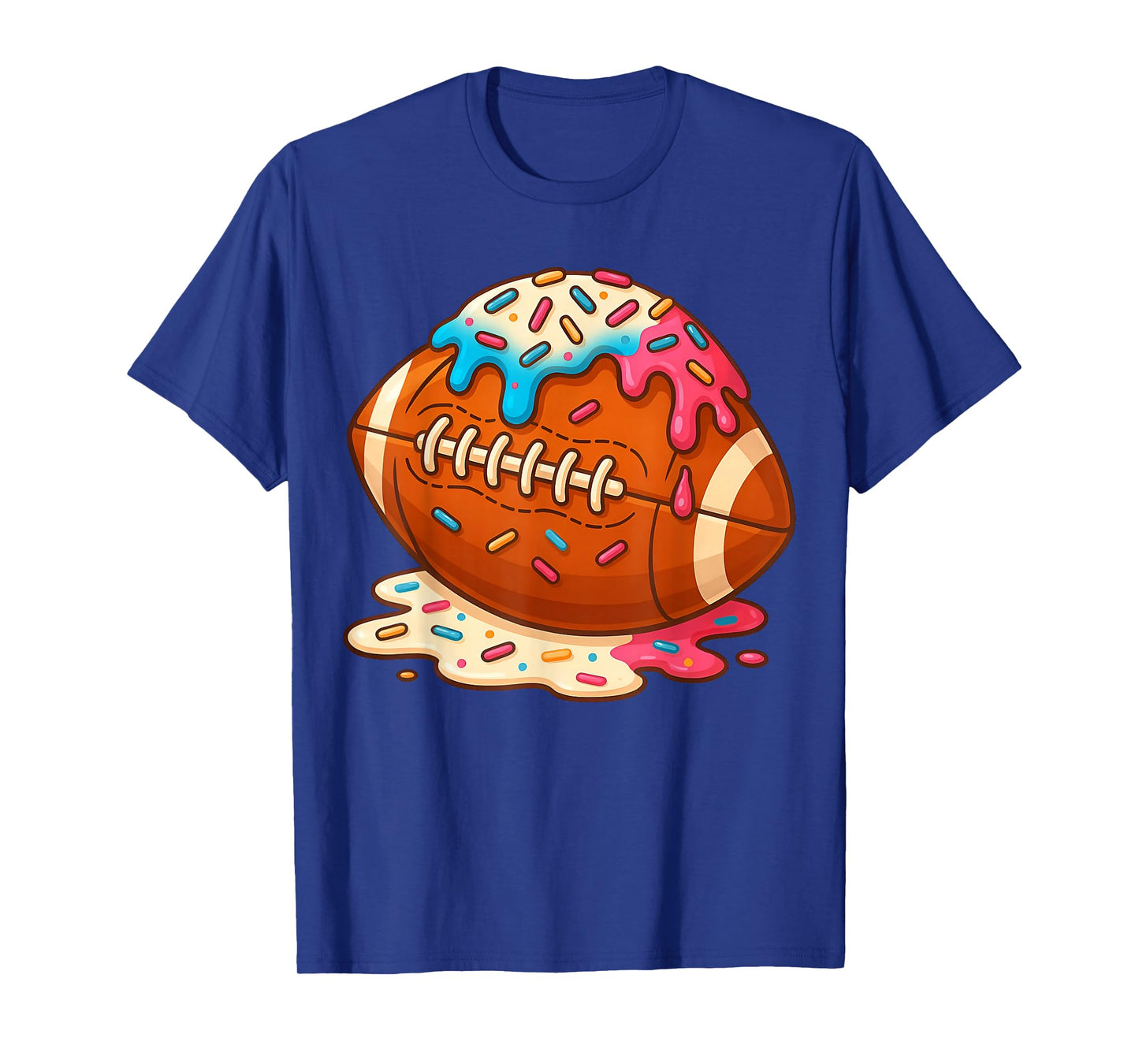 Football Drip Boys Ice Cream Drippy Funny Sprinkles Game Day T-Shirt