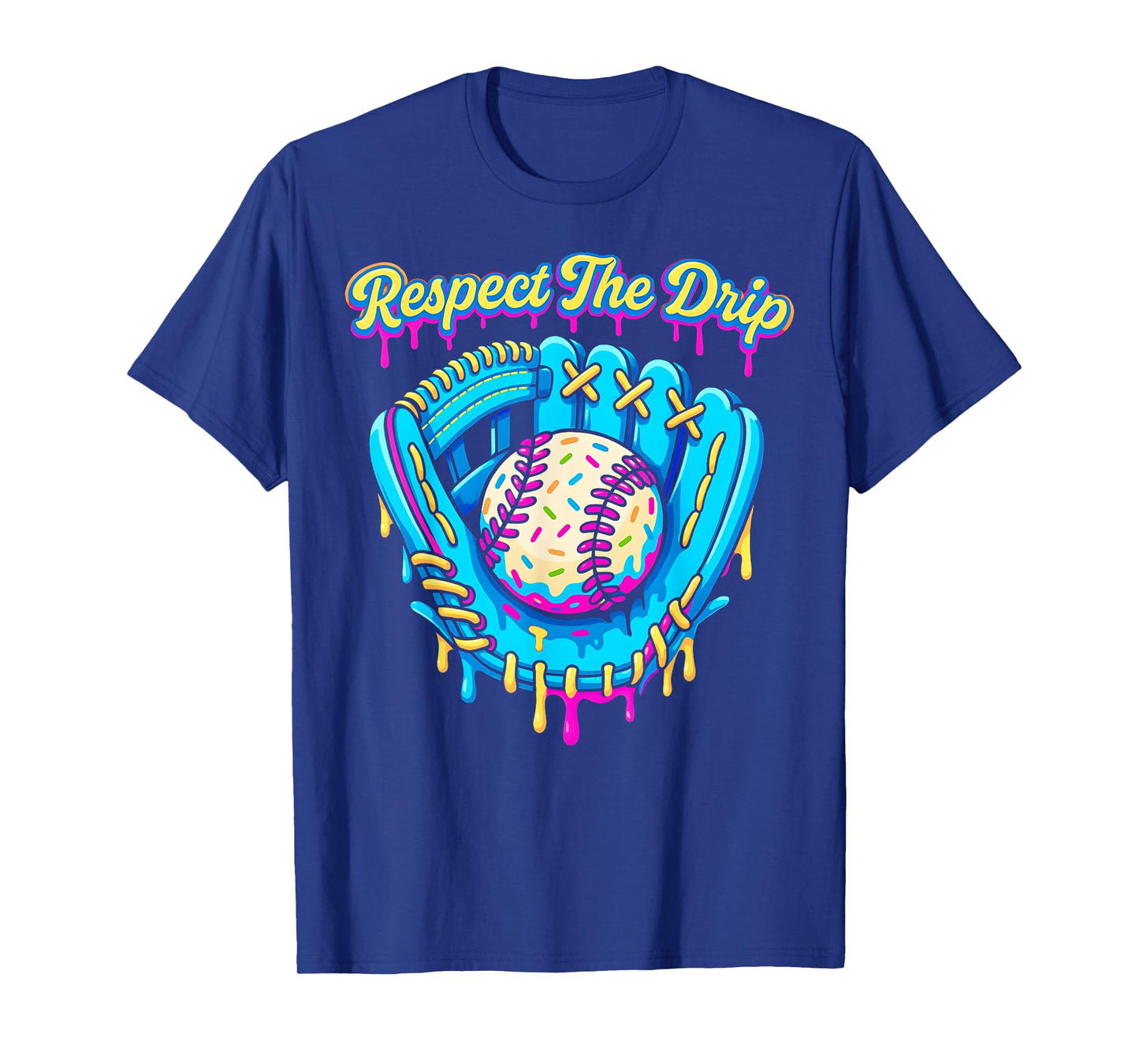 Baseball Drip Boys Ice Cream Drip Glove Sweet Swing Sports T-Shirt