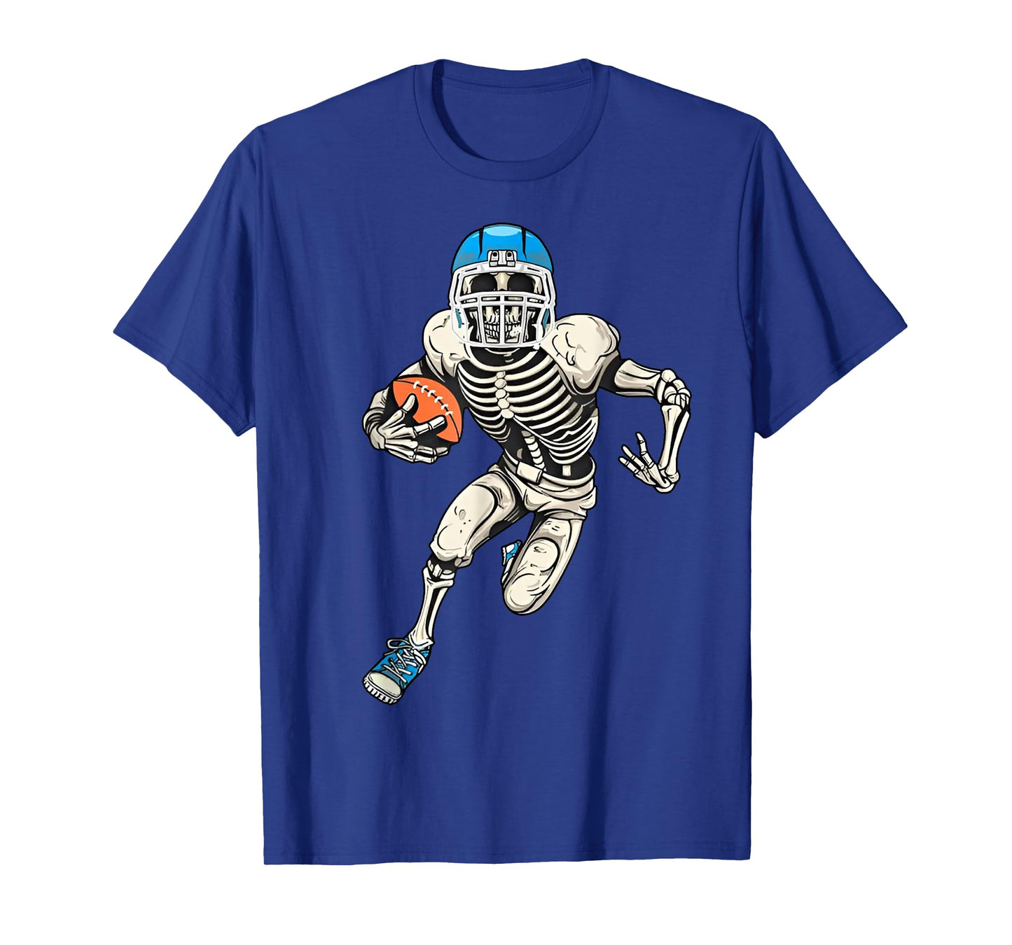American Football Skeleton Halloween Men Boys Football Fan T-Shirt