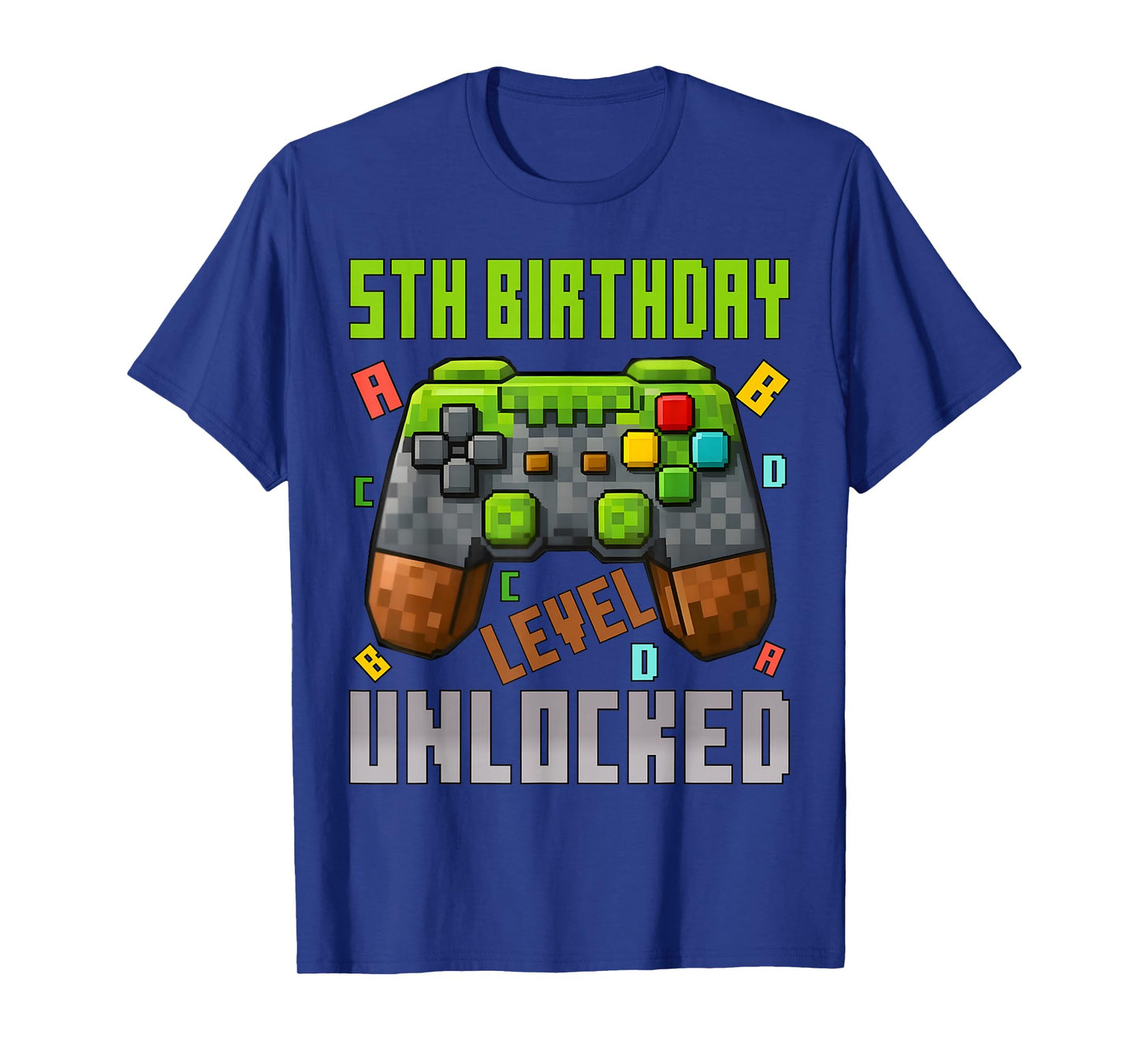 5th Birthday Boy Level 5 Unlocked Birthday Boy 5 Years Old T-Shirt