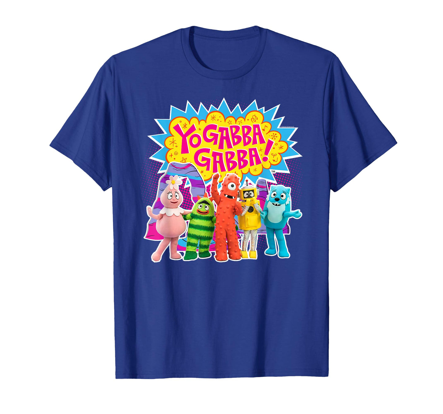 Yo Gabba Gabba! Colorful Character Cutouts TV Show T-Shirt