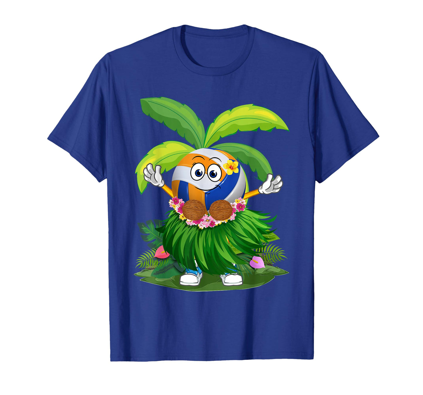Cute Hawaiian Volleyball Ball Tropical Beach Summer Vacation T-Shirt