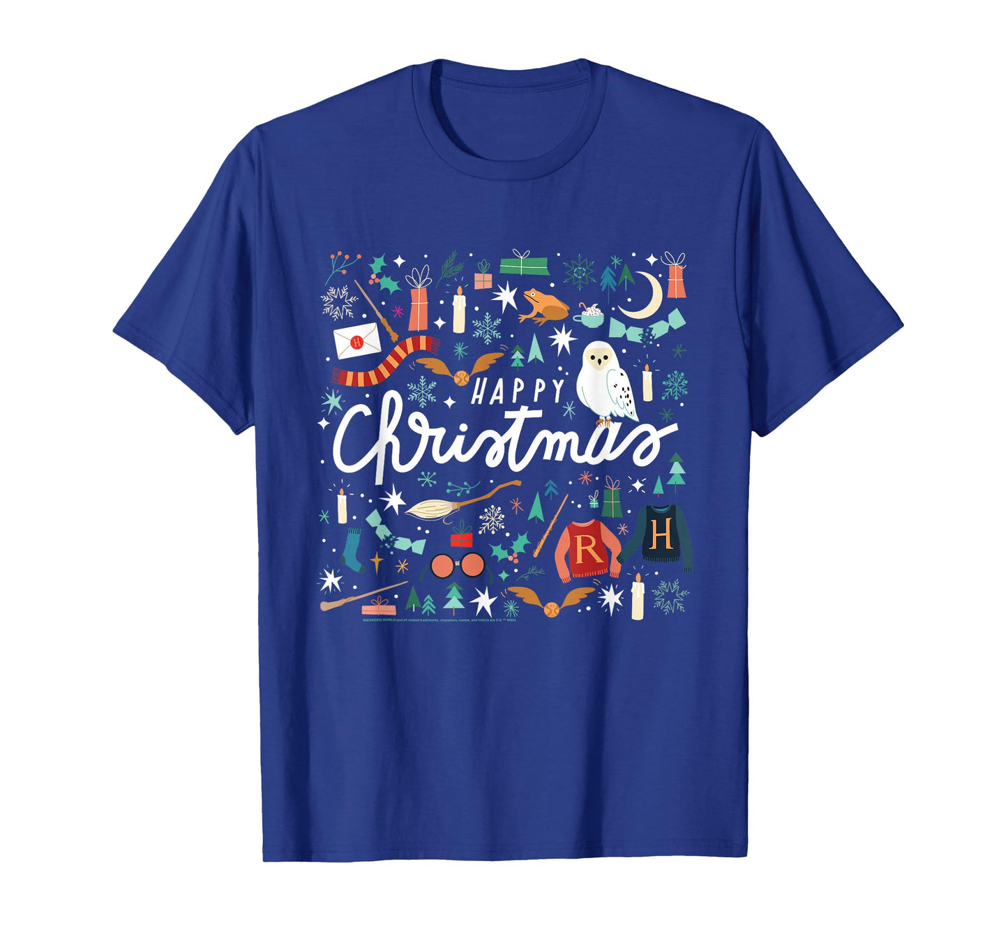 Harry Potter Happy Christmas, Hedwig, Golden Snitch T-Shirt