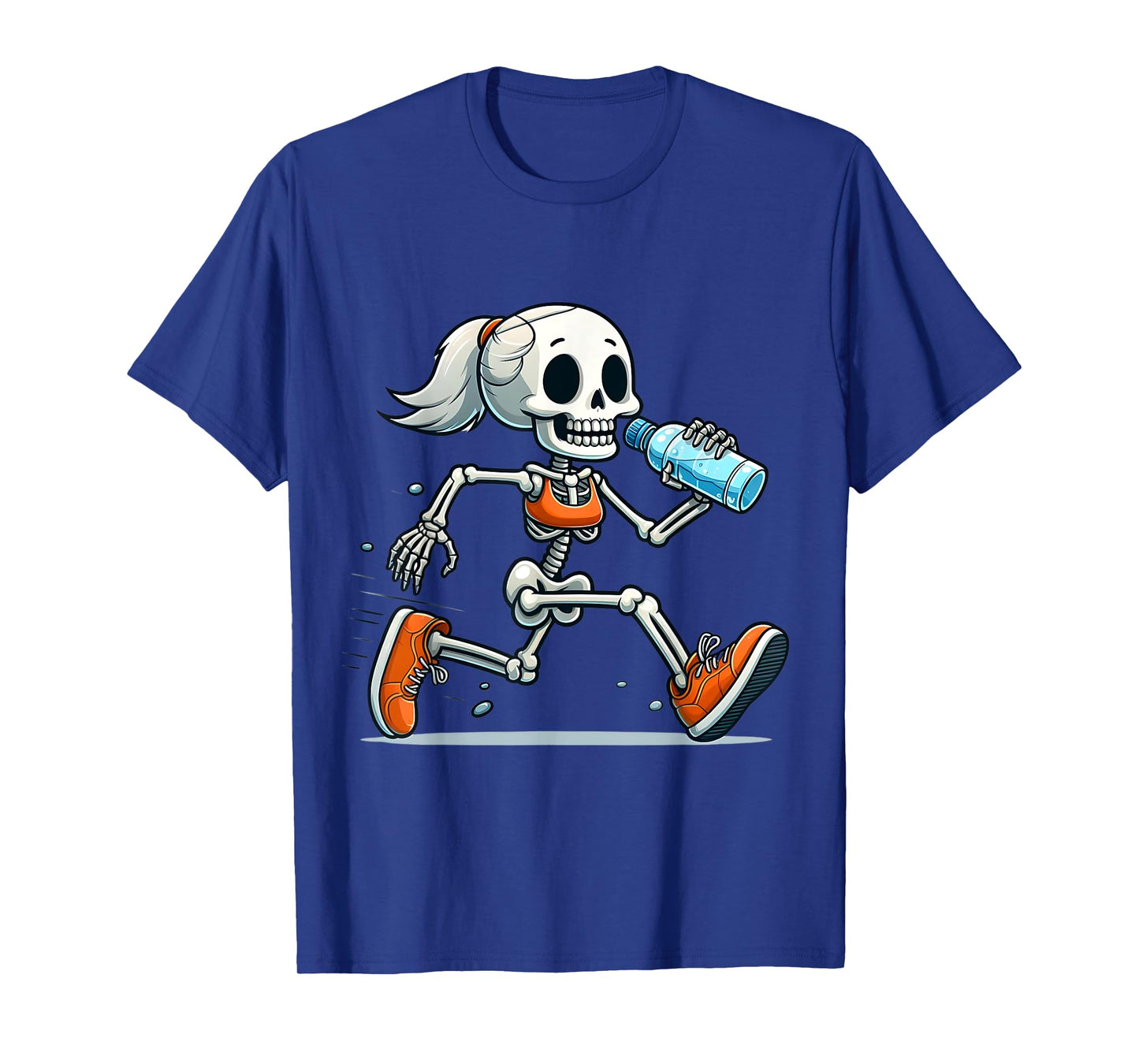 Running Skeleton Halloween Costume Spooky Runners Lover T-Shirt