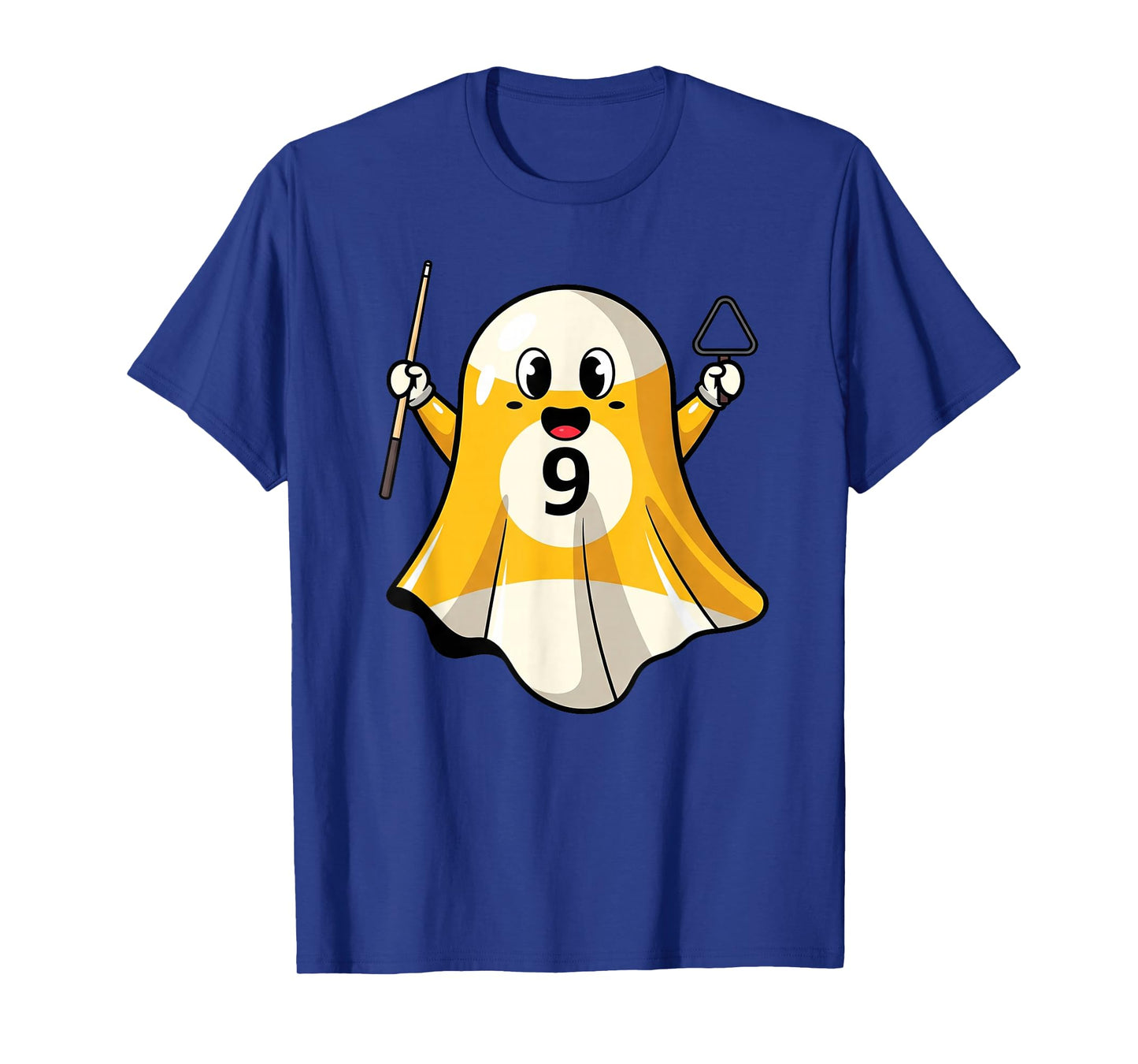 Funny Billiard Ghost Pumpkin Boo Halloween Kids Mens Womens T-Shirt