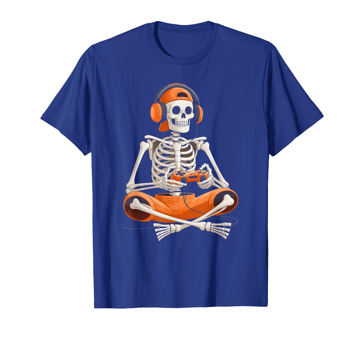 Funny Skeleton Video Game Halloween Gaming Gamer Boys Men T-Shirt