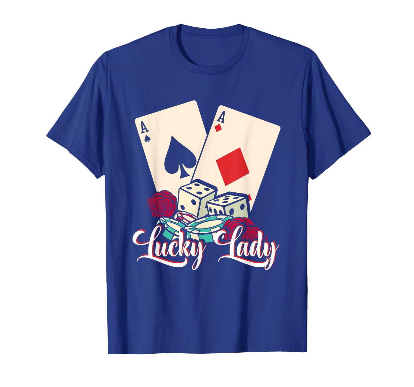 Lucky Lady Poker Player | Gambling Casino | Gambler T-Shirt