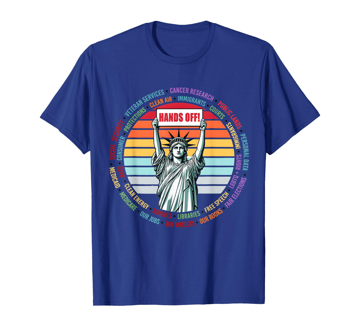 Resist Resistance Statue of Liberty Hands Off Protest T-Shirt