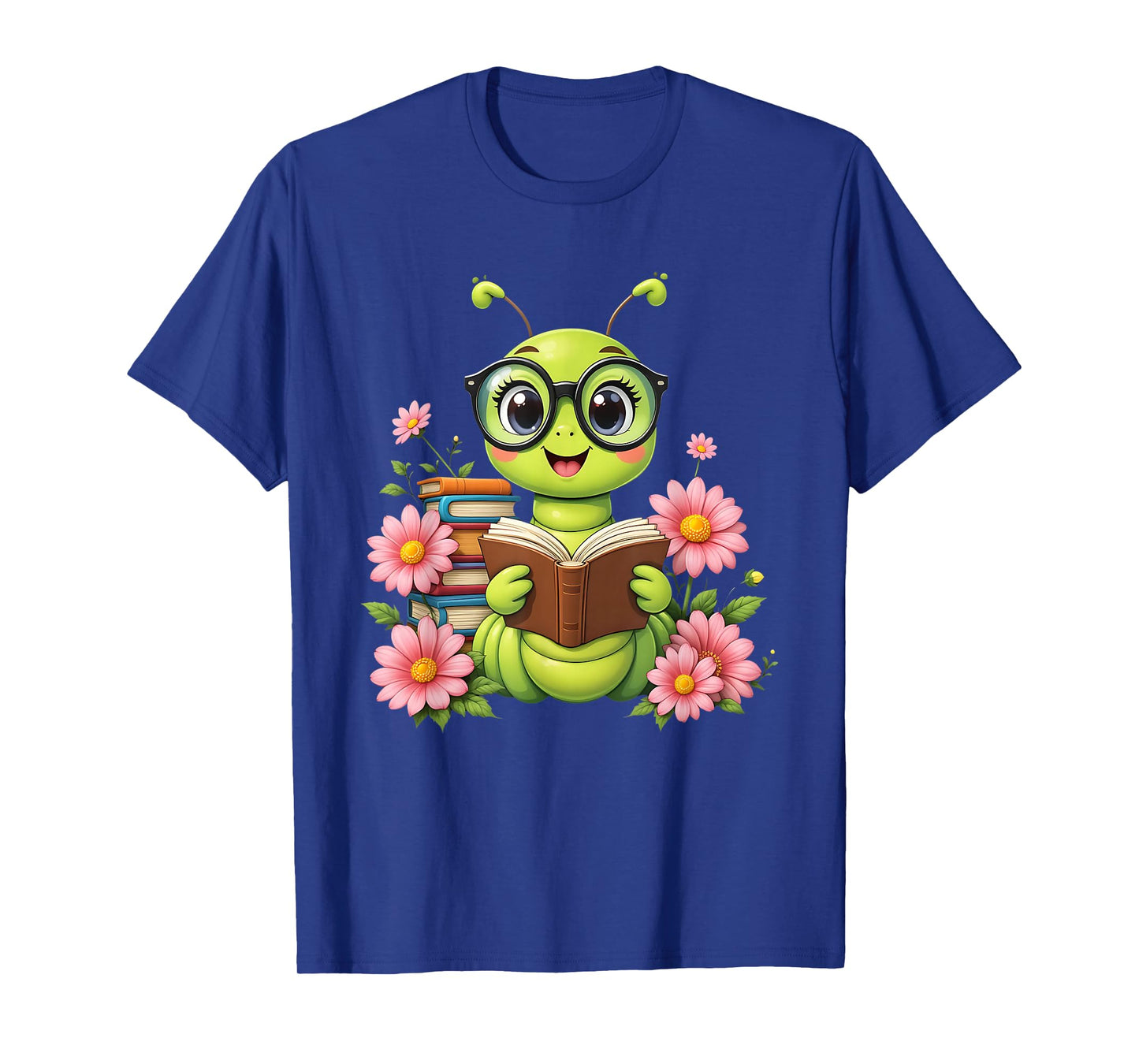 Bookworm Costume Kawaii Reading Worm for World Book Day T-Shirt