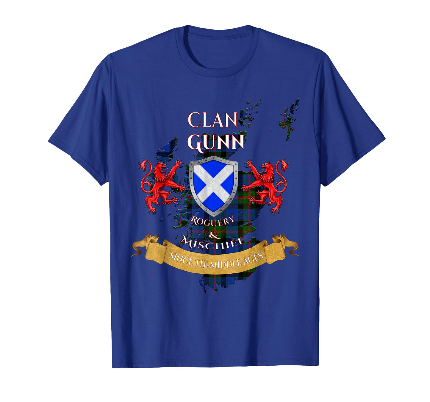 Gunn Scottish Family Clan Middle Ages Mischief T-Shirt