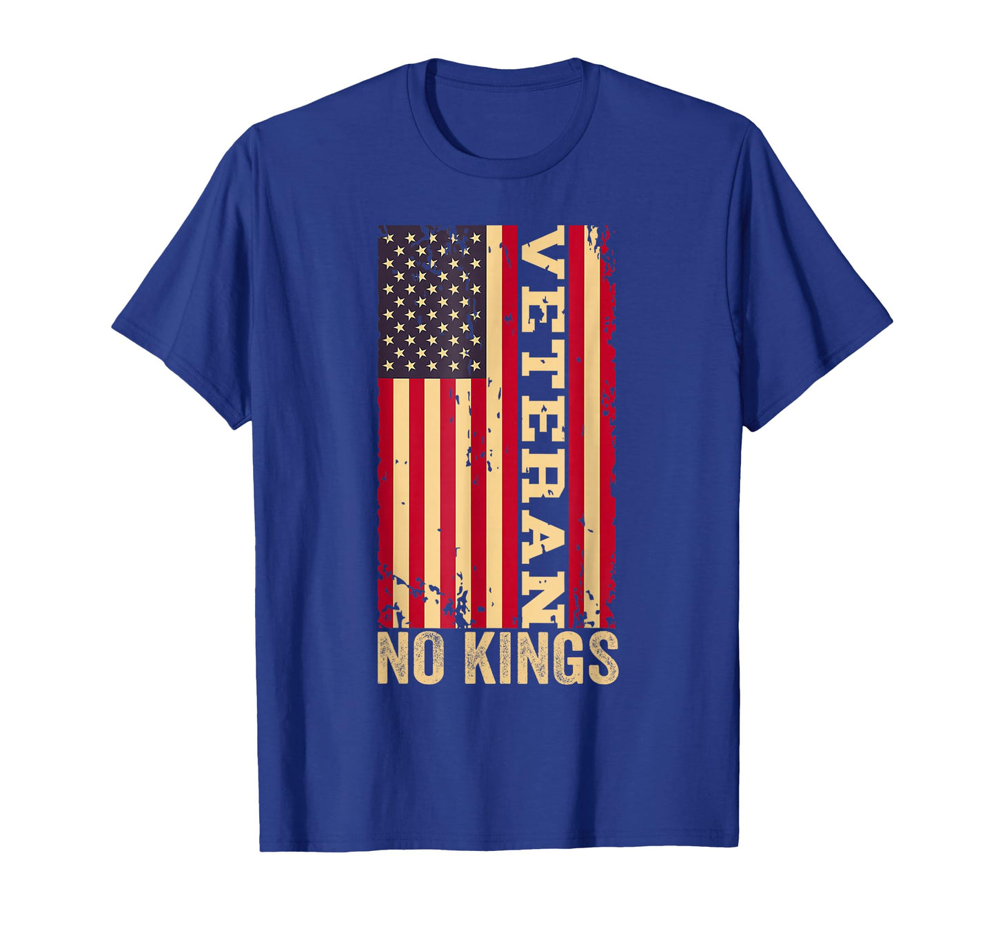 No Kings Veterans Shirts Men Patriotic America Flag No Kings T-Shirt