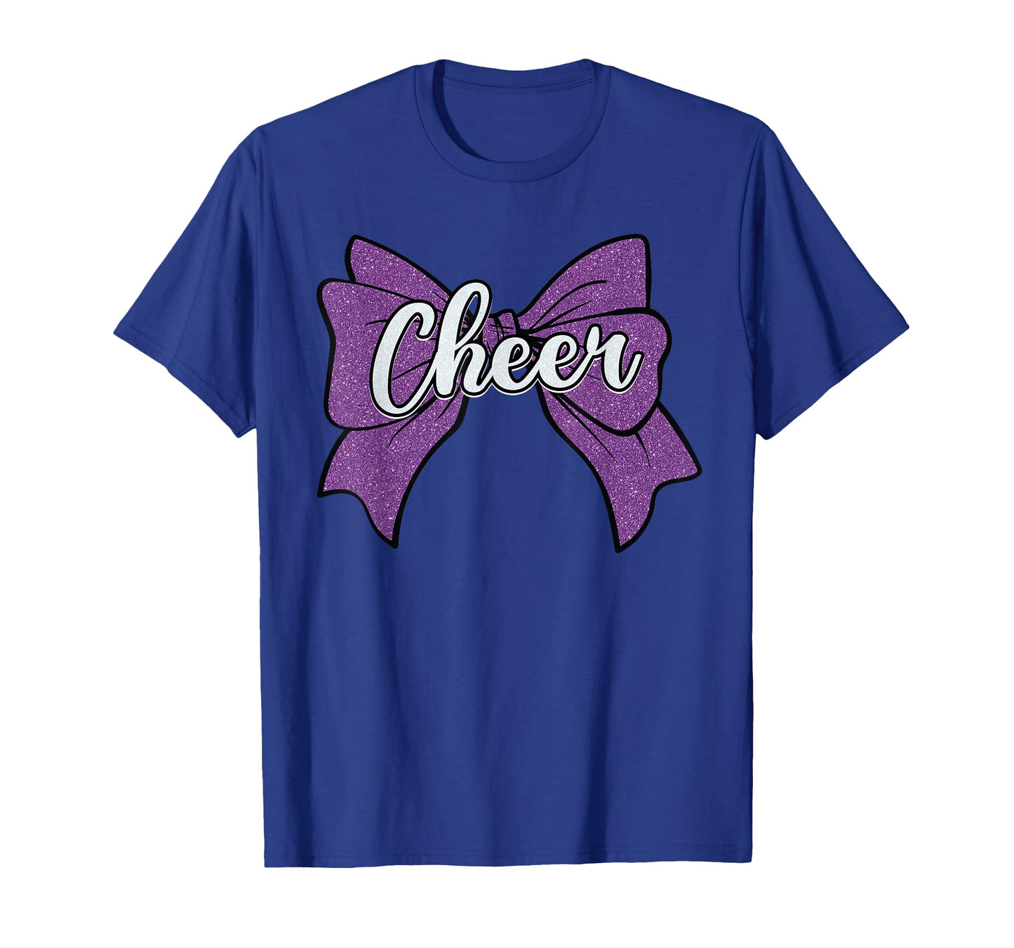 Coquette Cheer Bow Purple Sport Cheerleader Cheerleading T-Shirt