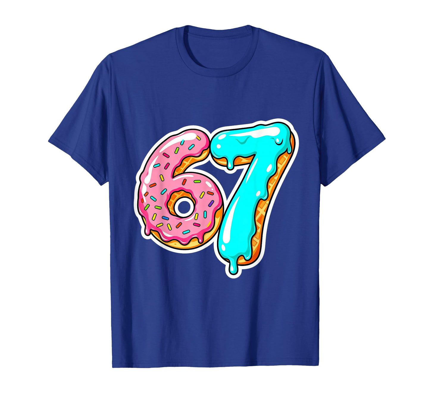 67 Ice Cream Drip Meme Funny Six Seven Gen Alpha Slang T-Shirt