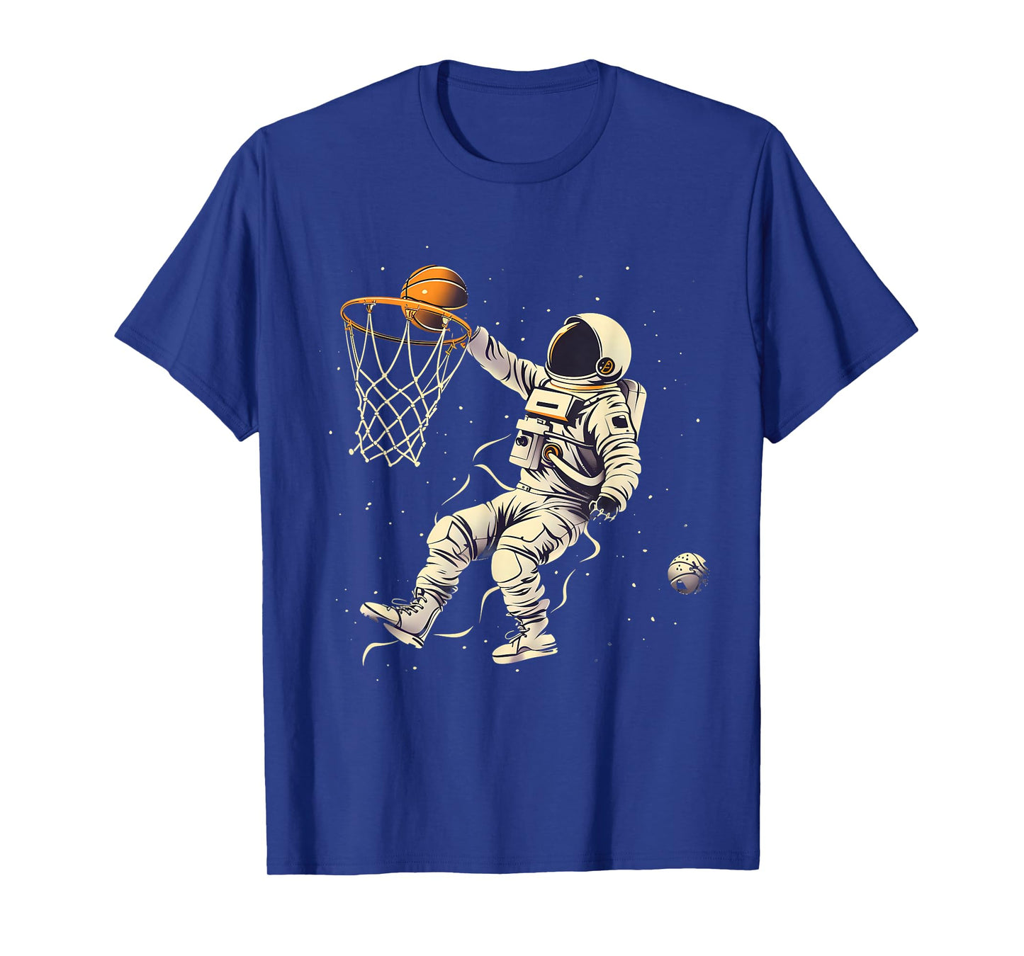Basketball Slam Dunk Astronaut Basketball Player Drawing T-Shirt