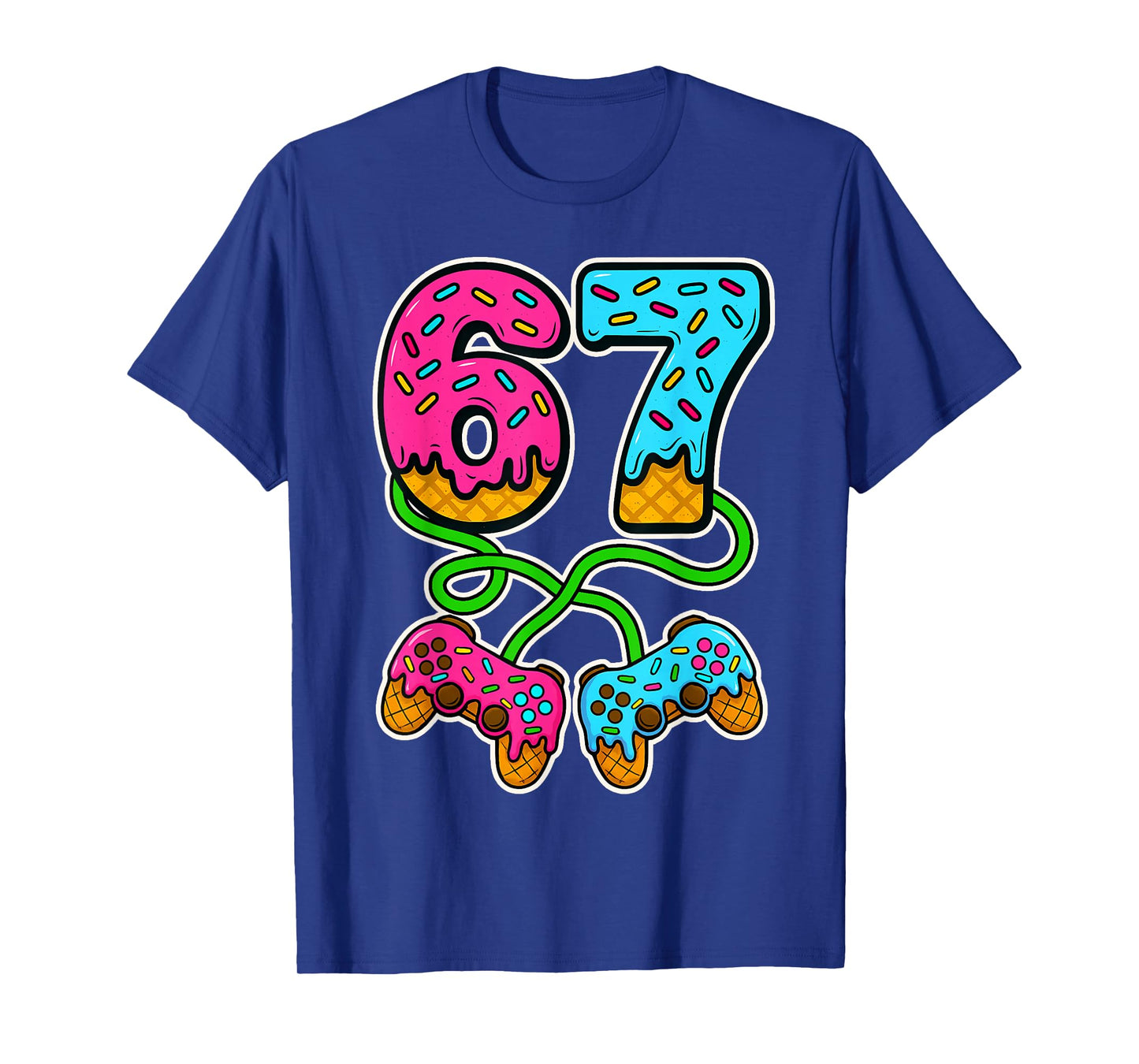 67 Ice Cream Drip Meme Gamer Six Seven Gen Alpha Slang Boys T-Shirt