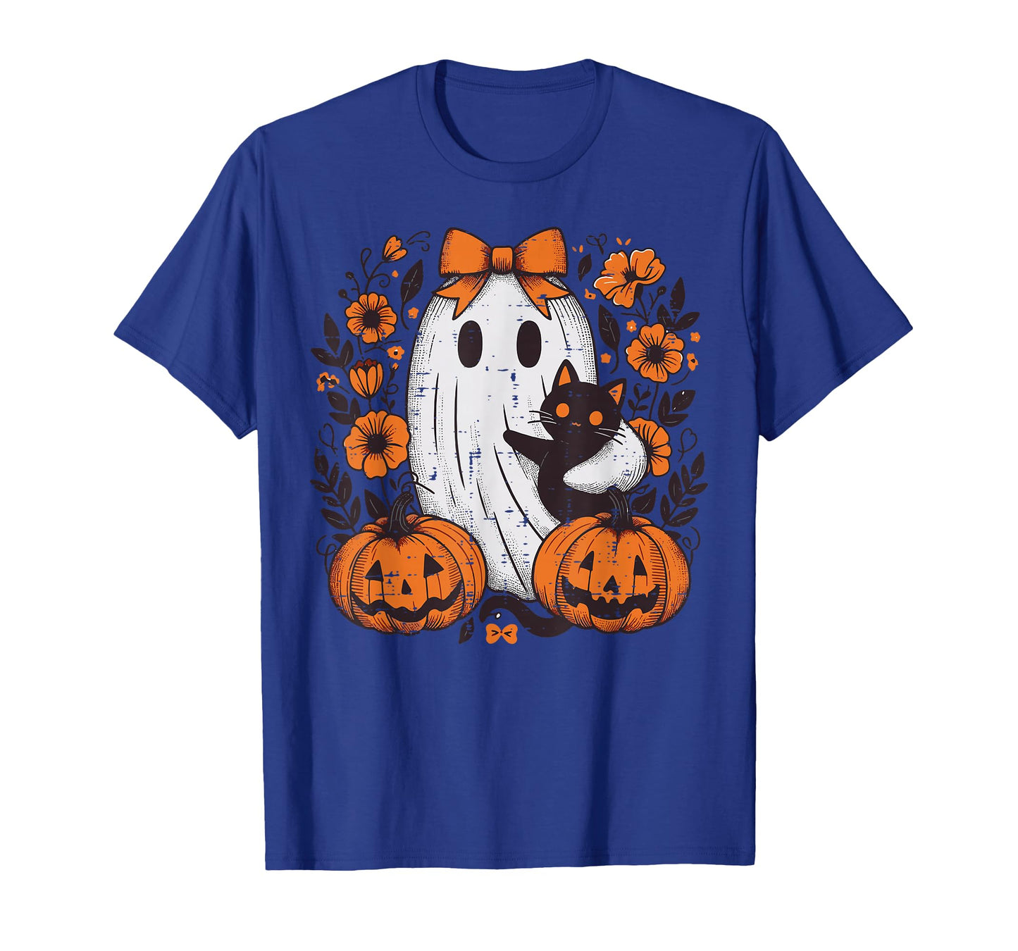 Halloween Ghost Black Cat Fall Season Women Girl Kid Toddler T-Shirt